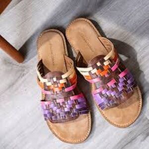 Manitobah Musqon Multicolor Woven Slide Slides Sandals